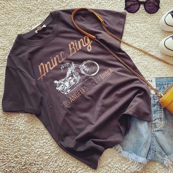 Faded Black Motorcycle Graphic Tee - Picture 2 of 4